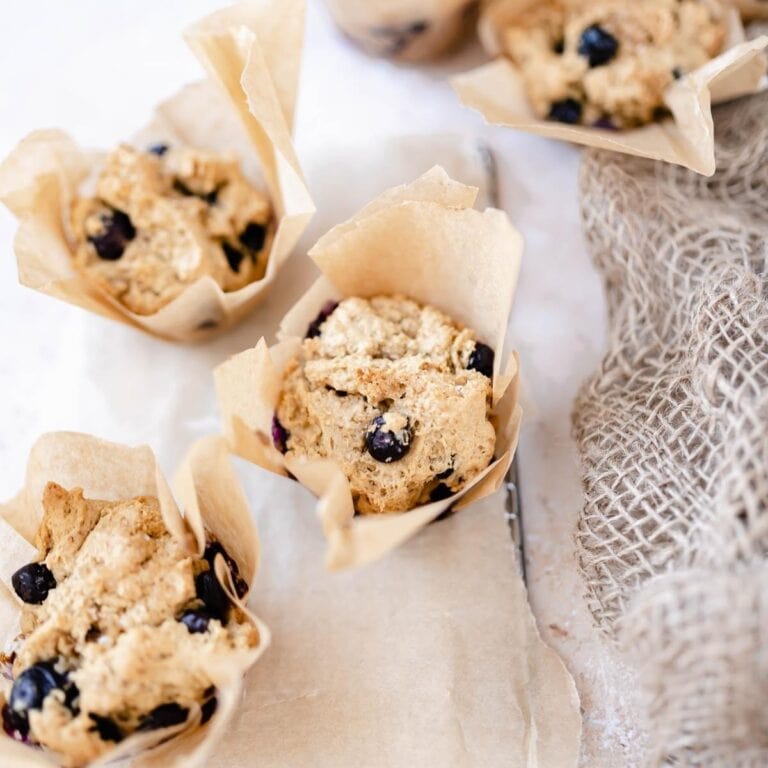 Bakery-Style Gluten-Free Blueberry Muffins (Dairy-Free, Vegan)