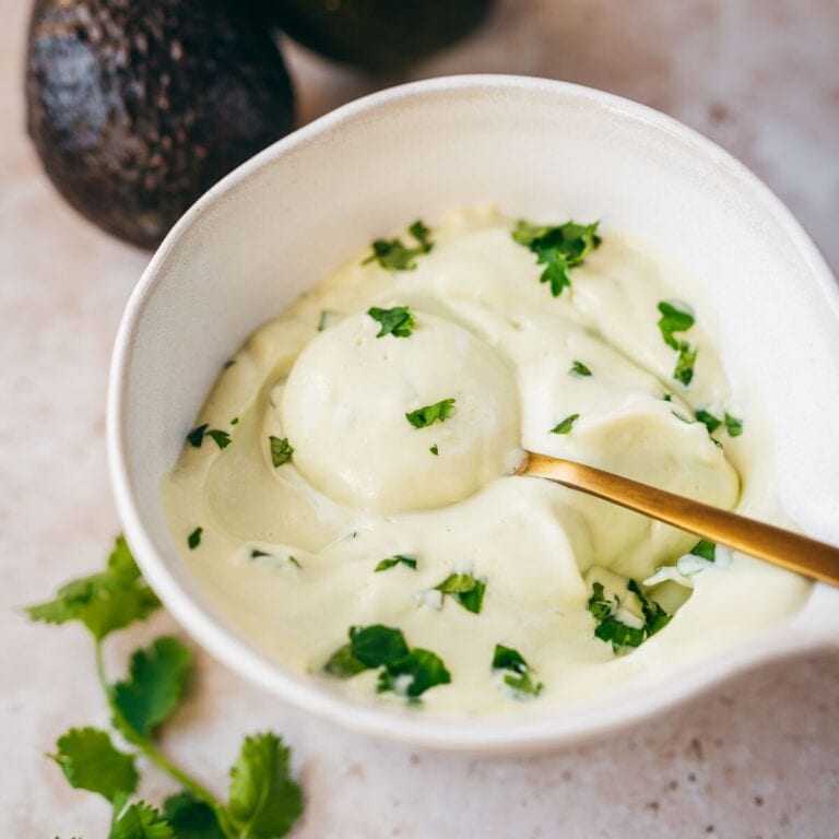 Easy Avocado Lime Crema