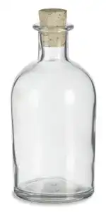 Nakpunar Boston Round Clear Glass Bottle, 8