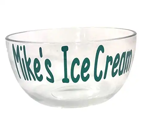 Large Customizable Glass Ice Cream Bowl,