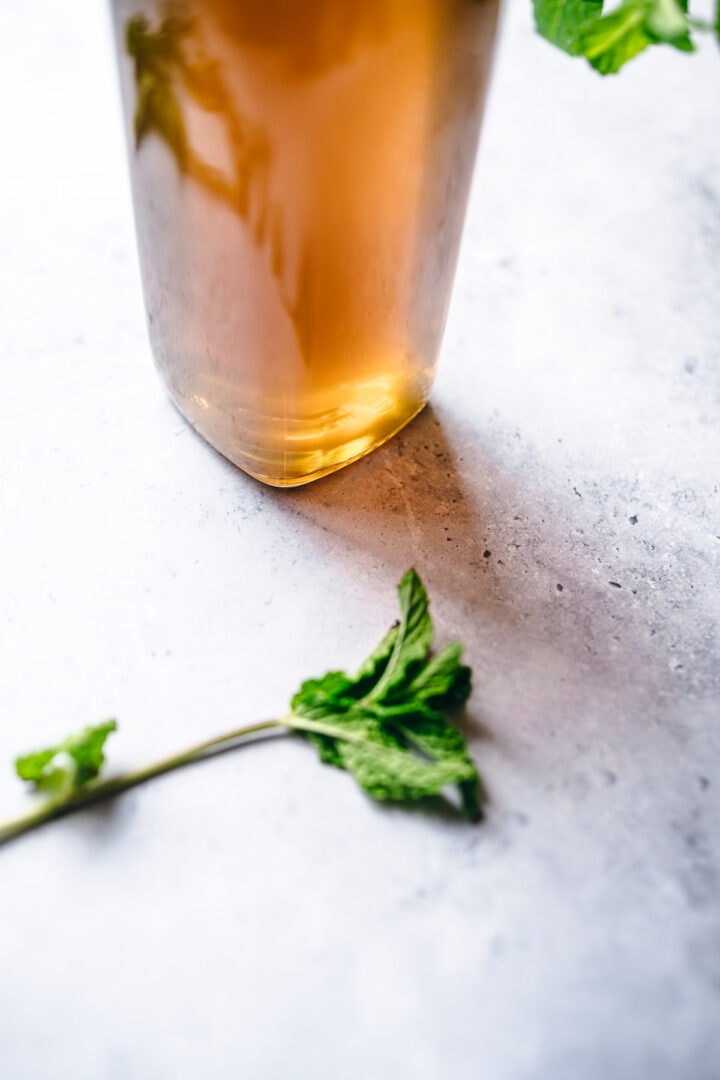 Mint Simple Syrup Recipe with Fresh Mint