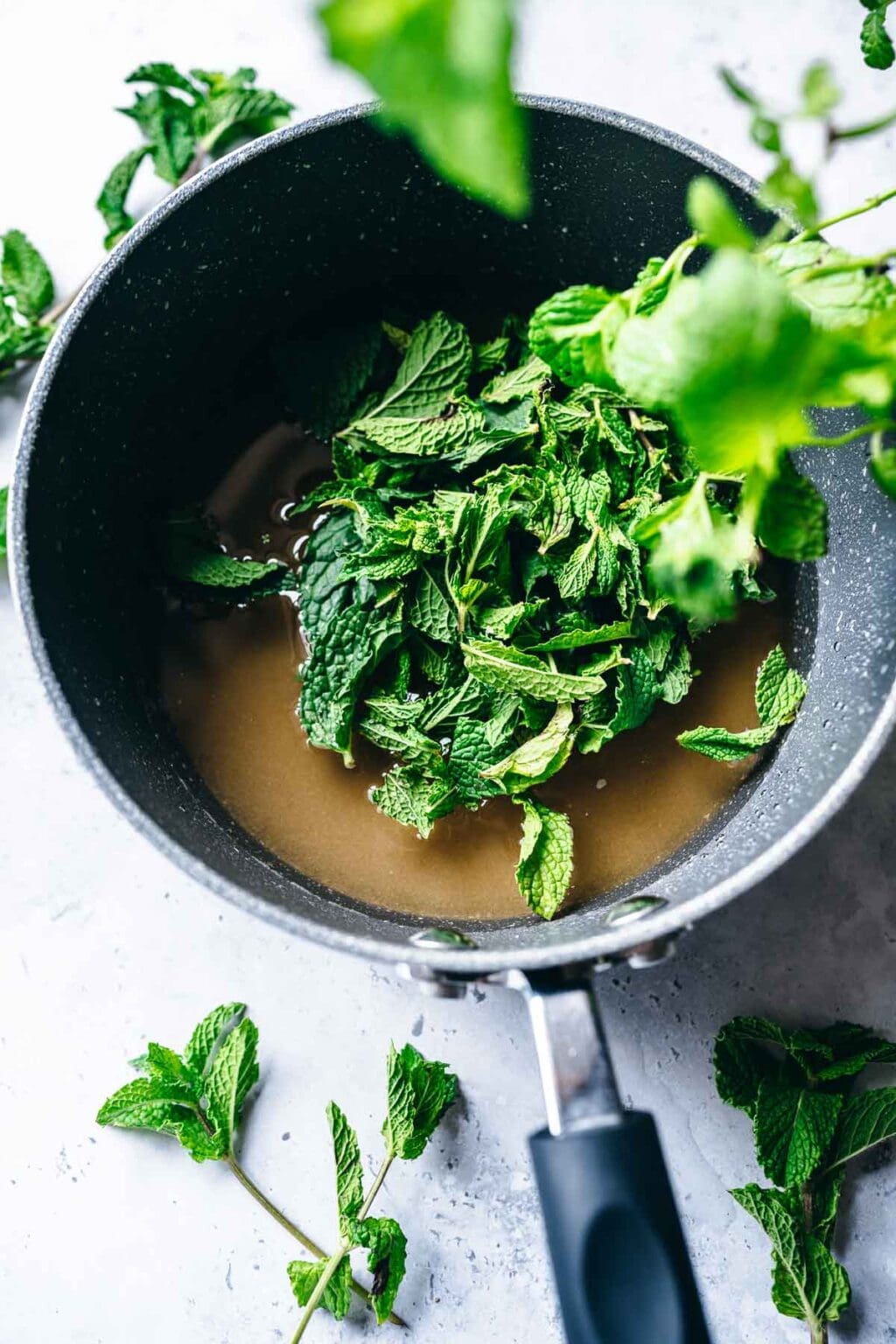 Fresh Mint Simple Syrup MOON and spoon and yum
