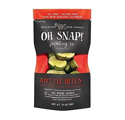 Oh Snap! Pickling Co., Hottie Bites Hot n' Spicy Pickle Snacking Cuts, 3.5 oz. (6 count)