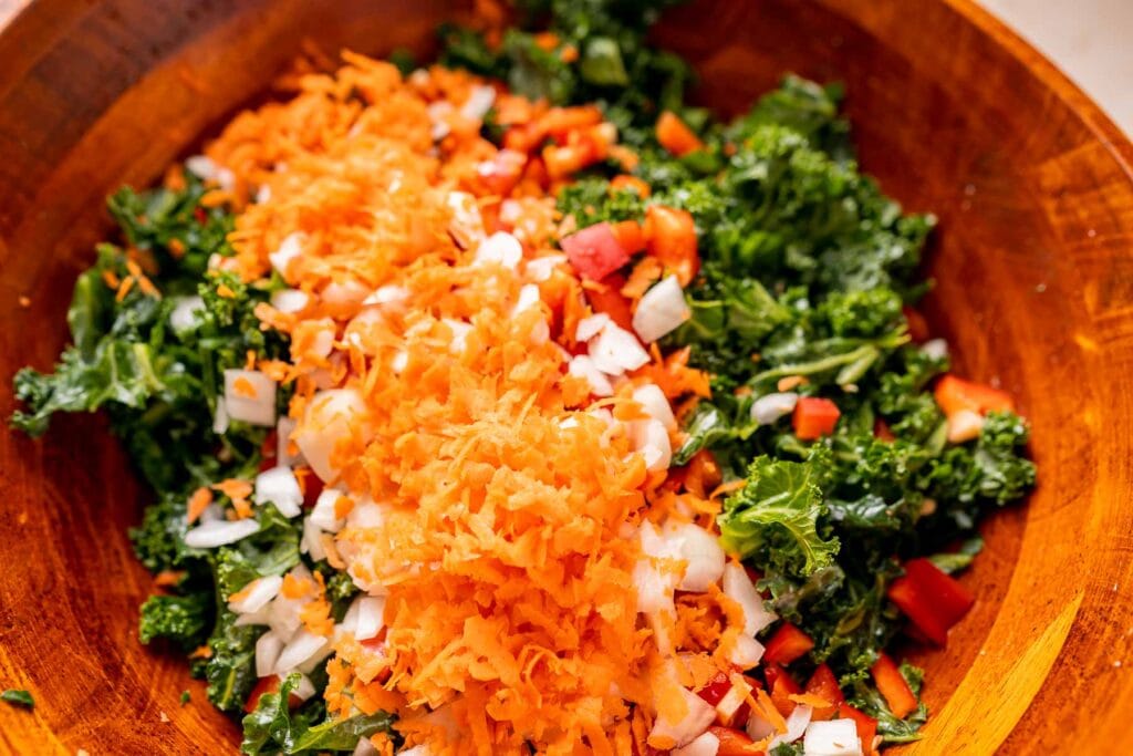 Chickpea Kale Salad with Tahini Dressing