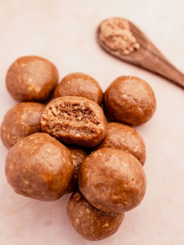 No Bake Maple Tahini Chai Energy Bites