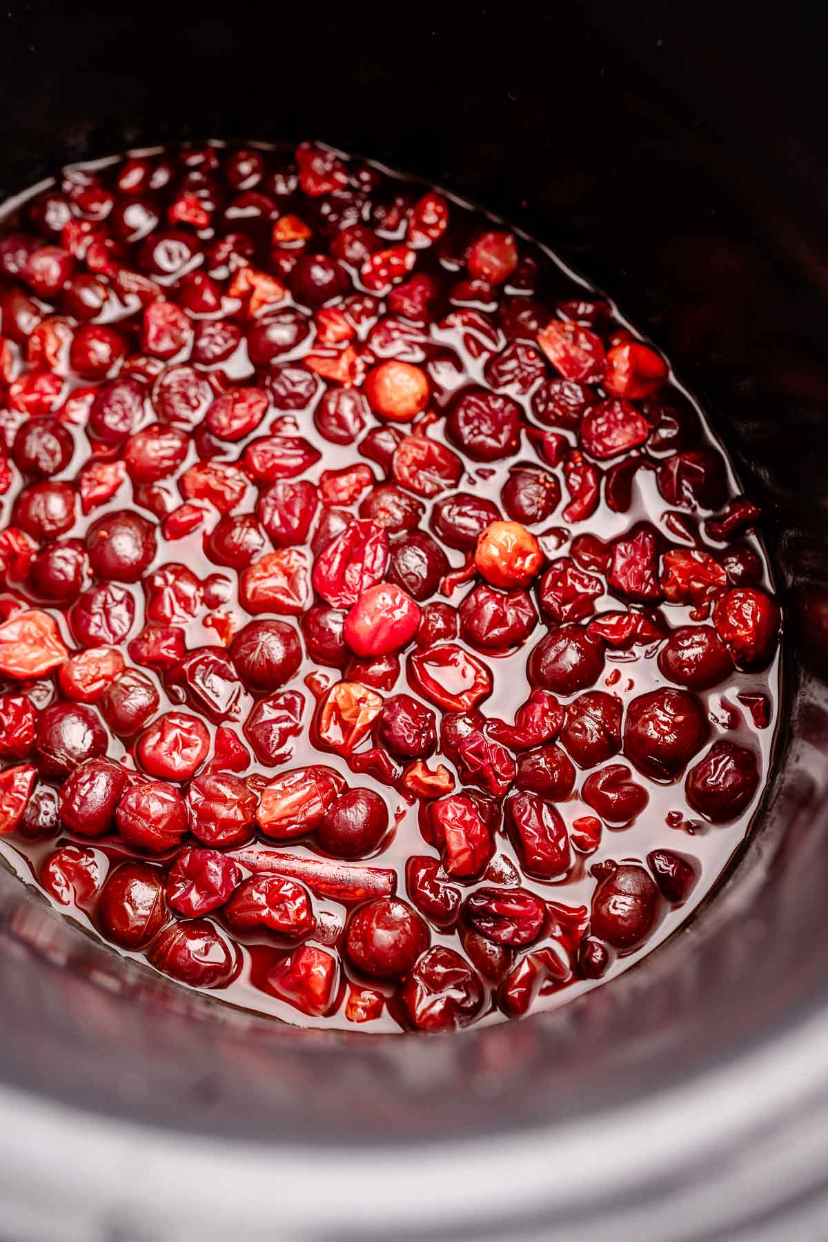 Slow cooker cranberry sauce.