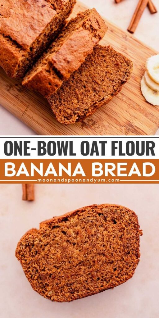 This recipe features a delicious variation of banana bread made with oat flour.