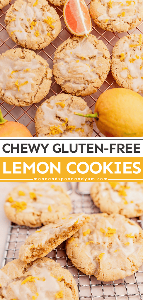 Chewy gluten-free lemon cookies.
