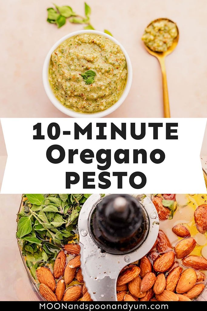 A quick and easy recipe for a flavorful oregano pesto that can be prepared in just 10 minutes.