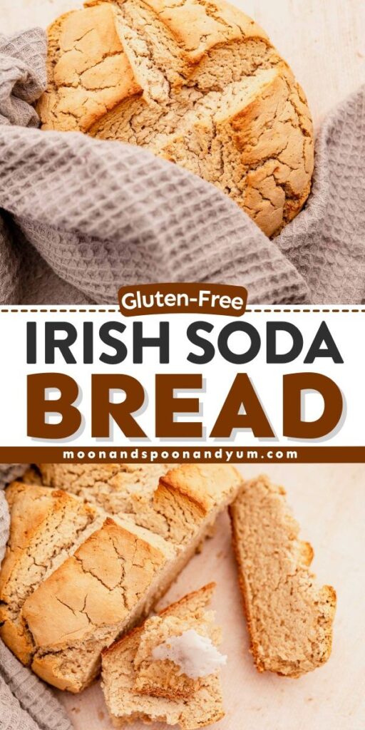 A close up of gluten-free Irish soda bread.