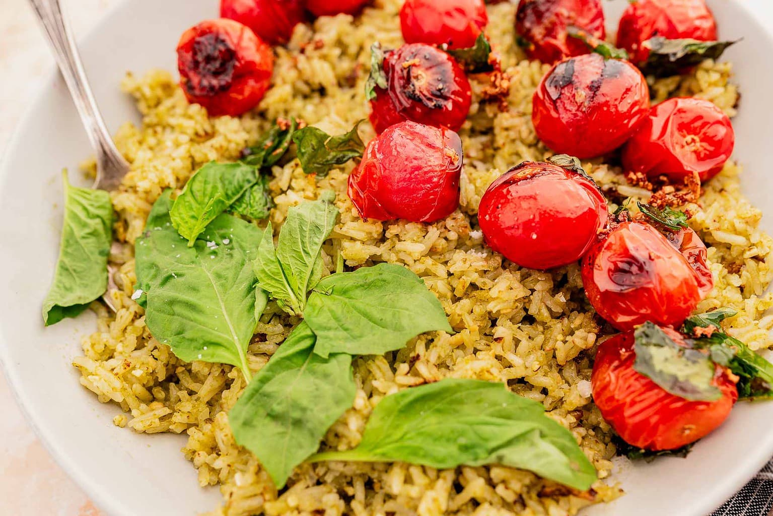 Easy and Delicious Pesto Rice - MOON and spoon and yum