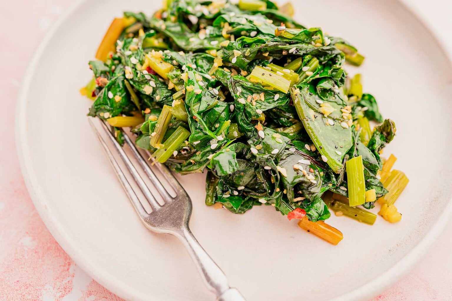 Everything-Seasoned Sautéed Beet Greens - MOON and spoon and yum