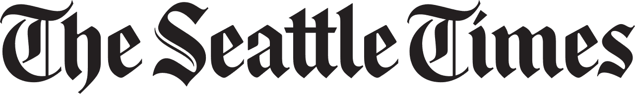 The Seattle Times logo in blackletter font on a transparent background, perfect for adding a touch of home to your digital space.